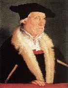 Christoph Amberger Portrait of the Cosmographer Sebastien Menster oil